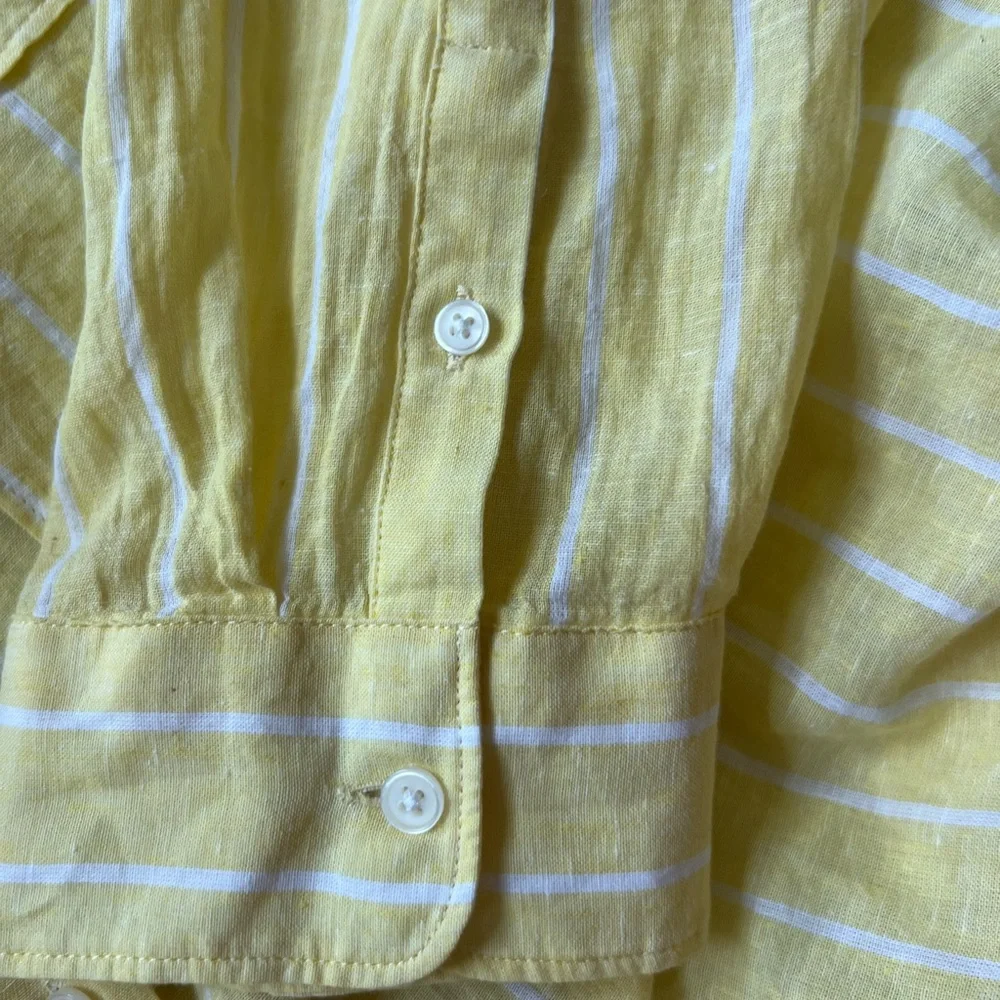 Banana Republic Yellow Striped Button-Up Shirt - Picture 5 of 8
